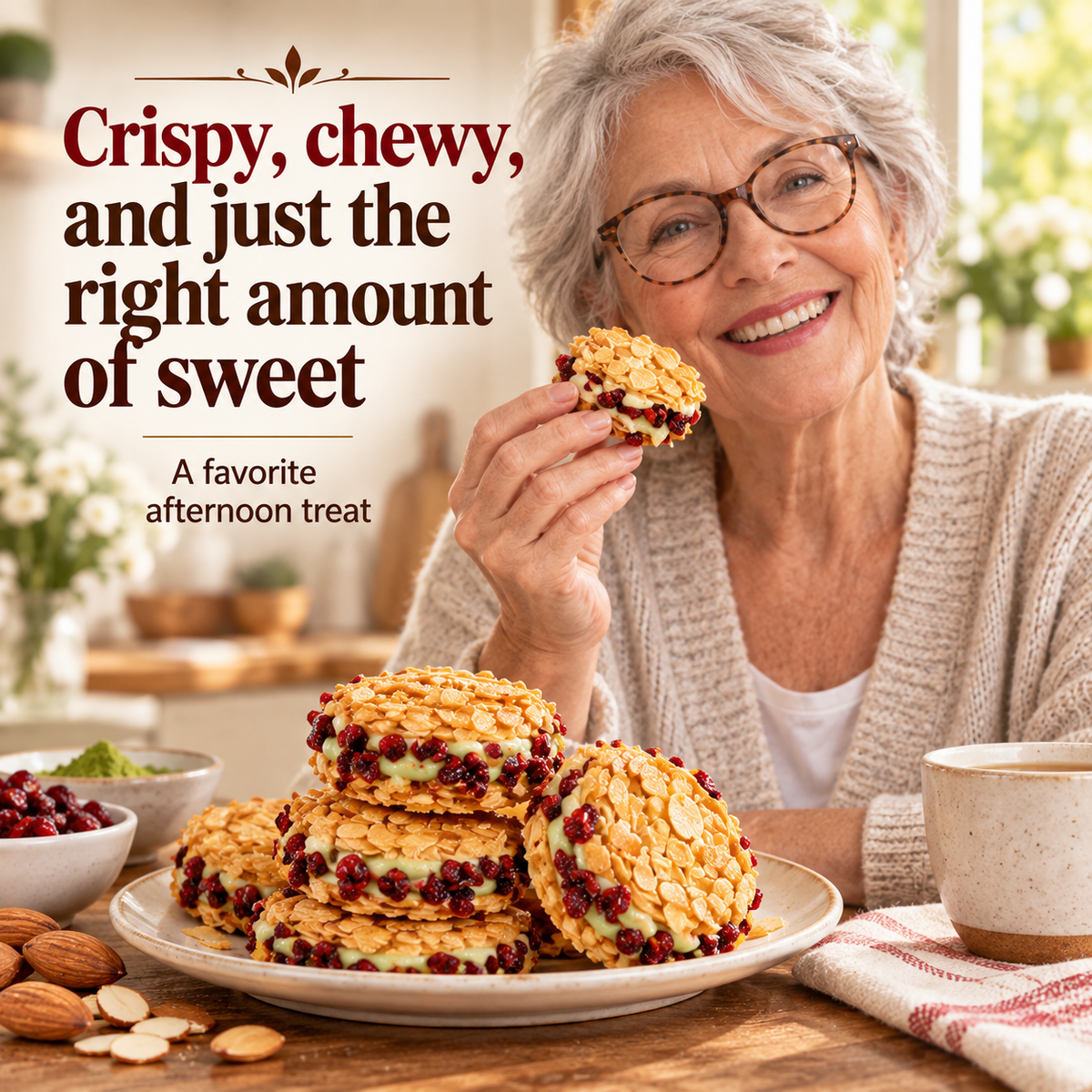 The Perfect Balance Of Crunchy Almonds & Creamy Filling-ZP