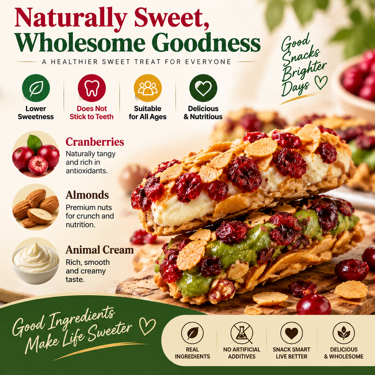 The Perfect Balance Of Crunchy Almonds & Creamy Filling-ZP