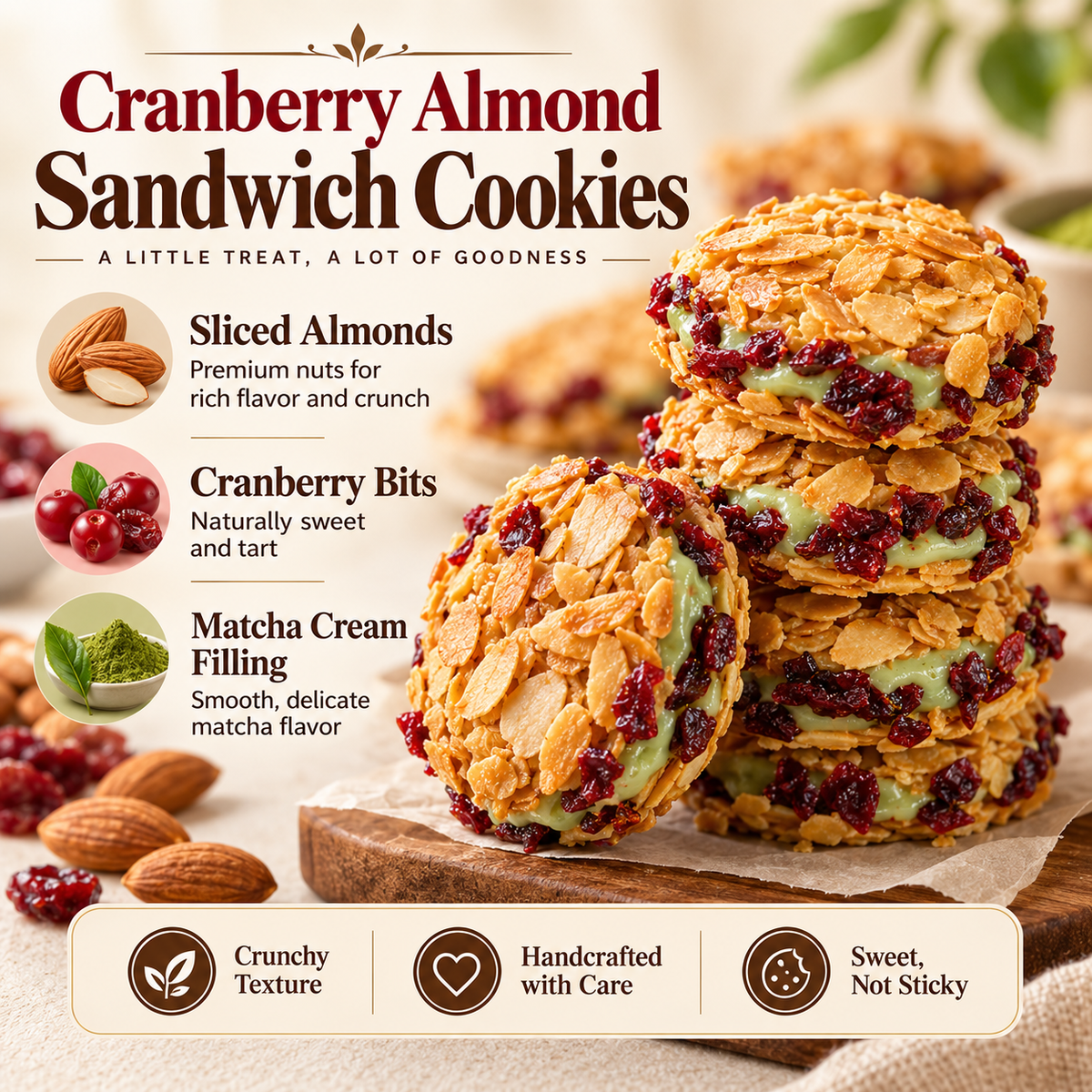 The Perfect Balance Of Crunchy Almonds & Creamy Filling-ZP