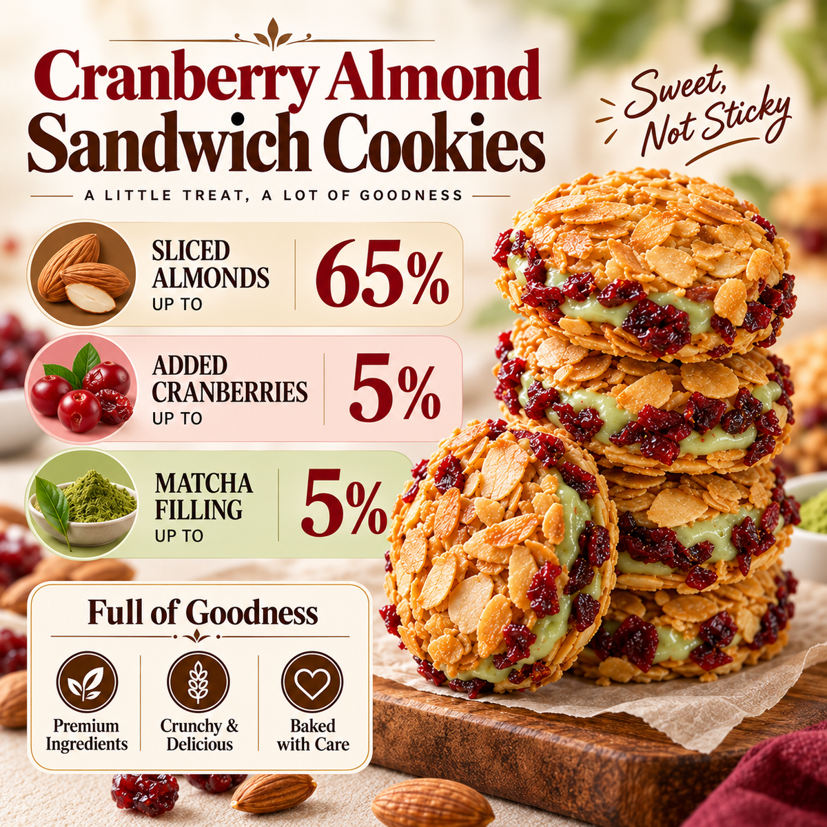 The Perfect Balance Of Crunchy Almonds & Creamy Filling-ZP