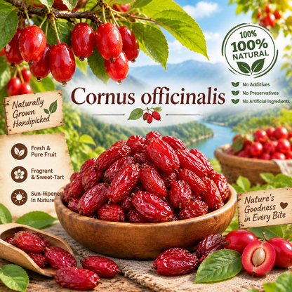 Carefully selected Cornus officinalis, naturally dried to preserve its unique flavor and nutrients-ZP2