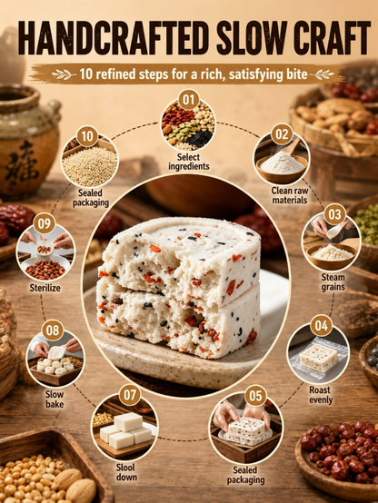 💖Handmade Red Date Poria Bazhen Cake🎁, Natural Whole-Grain Healthy Guilt-Free Treat-ZP